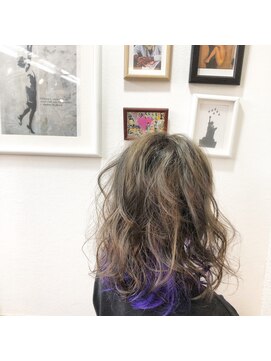 ヘアースタジオ ハーフバック 高尾店(HAIR STUDIO HALF BACKS×１/2) インナーバイオレットレイヤー