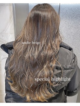 リリー(Lilley) 【Lilley 稲永麻衣】ヌーディーベージュ+透け感ヘア 天神/今泉