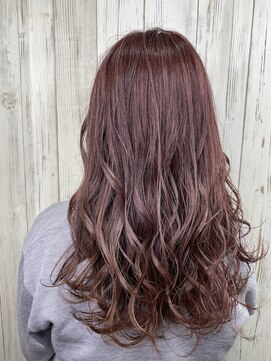 アンダーバーホワイト 南海難波店(_WHITE) 【＿white+】ラベンダーピンク×大人ロングスタイル