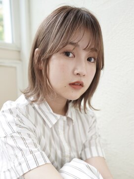 エル 横浜(eL) 【eL 横浜】小顔シースルー　グレージュ　ボブ　(大島)