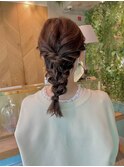 ヘアアレンジ×編みおろしヘア