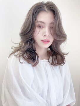 アルバム 池袋(ALBUM) グレージュハイライト_グレージュカラーボブウルフ_88673