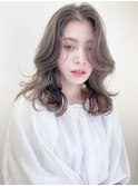 グレージュハイライト_グレージュカラーボブウルフ_88673