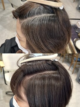 グラッシー センター北店(GLASSI) ショートボブ【白髪ぼかし】ショコラアッシュ★ヘルシースタイル