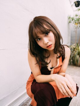 エーバイフー 江坂店(A BY WHO) A BY WHO江坂/ゆる巻きナチュラルセミロング/透明感カラー