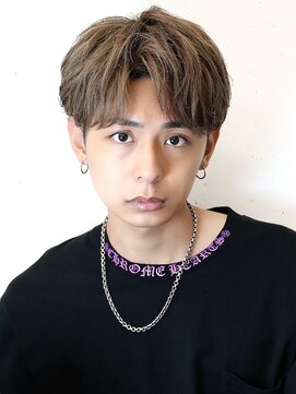 アーリー(Ali'i) カルマパーマセンターパート韓国マッシュウルフダークアッシュ