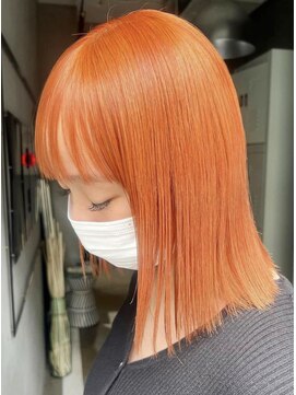 ジーナ(XENA) ケアブリーチ×ハイトーン×オレンジカラー(渋谷)