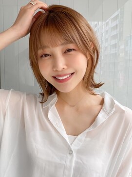 エトラ 渋谷店(etora) 前髪 外ハネボブ イメチェン 美髪 ホワイトブロンド"