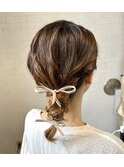 ヘアセット 編みおろし