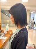 【morio】札幌ボブ　ぱつっと外ハネ黒髪ボブ