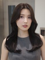 ベレーザシェルト(Beleza scelto) 16014黒髪オリーブグレーラウンドバングレイヤーワンホンヘア