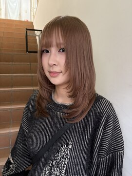 サンク 原宿 表参道(cinq) ミルクティーベージュボブレイヤーピンクベージュ