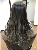 ヘアーメイク クーラ 行橋店(Hair make CURA)&nbsp;バレイヤージュ外国人風アッシュベージュ透明感