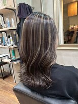 ヘアプレイスソル (HAIR PLACE SoL)&nbsp;ハイライトカラー/くびれロング/モカベージュ