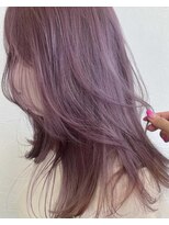 ルッソリベラ 池袋(Lusso libera)&nbsp;ハイレイヤーウルフ×ピンクラベンダー[30代/40代/50代]