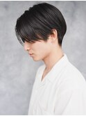 【c8】センターパートアップバングツーブロックメンズスパイラ