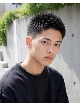 メンズバグズ(MEN's Baguz) スパイキーショートフェードツイストパーマ韓国風メンズ束感