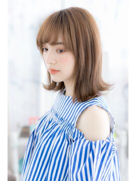 ミック ヘアアンドビューティー 大山店(miq  Hair&Beauty) シースルーバング☆外ハネガーリーミディb
