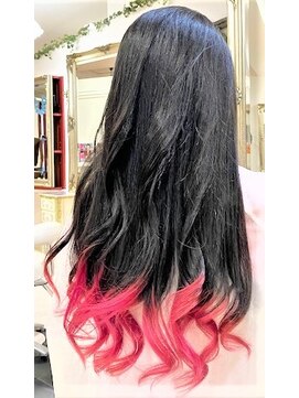 デザインヘアーピアジェ 八木店(DESIGN HAIR PIAGET) ☆春におススメ♪下だけピンクカラー♪大人綺麗☆