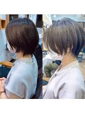 絶壁解消！大人ひし形ショートボブ/30代/40代【中村】