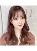 テラコッタ/韓国風ヨシンモリ/流れるレイヤー/前髪カール[銀座]