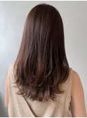 ベビーバングボブルフナチュラルカールビターショコラベージュ