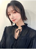 切りっぱなし韓国風ショートボブ_髪質改善/20代30代40代