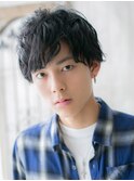 セミウエットくせ毛風な束感こなれ前髪パーママッシュT上尾