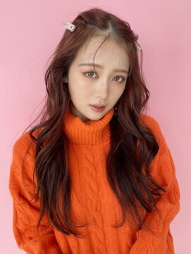 アイティーバイアルバム 松戸店(IT by ALBUM) レイヤーロングミルクティーピンクグレージュカラー_9376