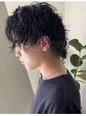 無造作スパイラルパーマ