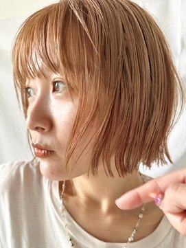 ディッセンバー 神宮前(December) ブリーチなし/オレンジ/切りっぱなし