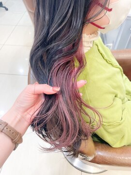 ネオリーブアイム 横浜西口店(Neolive aim) 見せるインナーカラー ラベンダーピンク【横浜】k