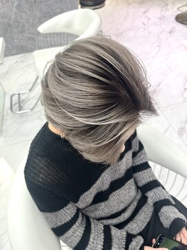 ディーン 栄店(DEAN) DEAN/シャドールーツ/バレイヤージュ/ホワイトグレー/