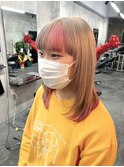 ミルクティーベージュ×インナーピンク
