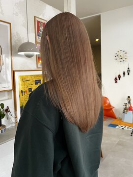 ニュイ(NUIT) ダブルカラーミルクティーベージュカラーケアブリーチロング