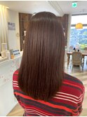 シルクブラウン ストレート【寝屋川/髪質改善/白髪ぼかし】