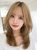 アンダーバーホワイトモデ 河内長野(_WHITE mode)&nbsp;ハイライトカラーミルクティーベージュレイヤーカット