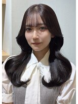 ヘアーメイクオズ(hair make O/S)&nbsp;|mizuho|髪質改善暗髪艶髪ダークブラウン韓国風くびれ巻き