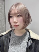 サンク 原宿 表参道(cinq)&nbsp;ダブルカラーヘーゼルグレージュオリーブベージュカラーブリーチ