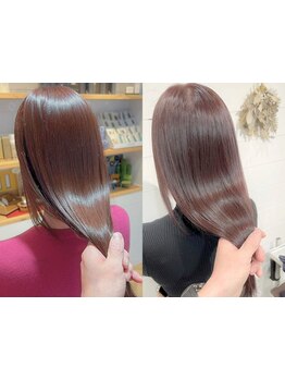 【NU茶屋町1分】高濃度水素トリートメントで整っていく髪に感動★指通りの良い艶のある絹髪シルエットに！