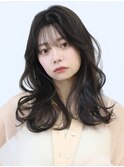 モード系セミロングヘア
