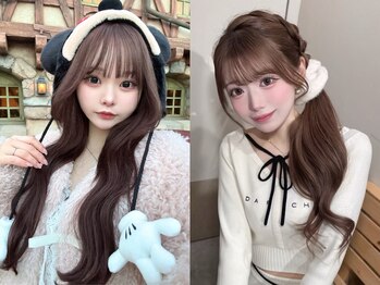 アンククロス 渋谷(ANKH CROSS)の写真/長さを変えずに印象的にイメージを変える韓国スタイル！顔周りに入れたレイヤーで小顔効果も女性らしさも☆