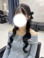 ヘア サロン クラン 東心斎橋店(hair salon clan)&nbsp;リボンハーフアップ/心斎橋ヘアセット