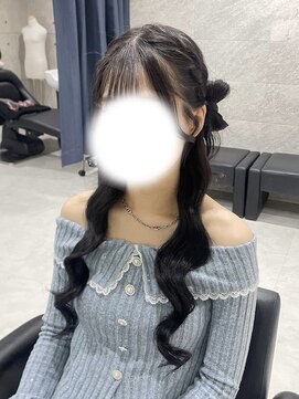 ヘア サロン クラン 東心斎橋店(hair salon clan) リボンハーフアップ/心斎橋ヘアセット