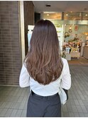 ゆったり大人ブラウンレイヤーカット