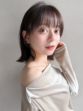 アグノス 青山(Agnos) ナチュラルカールうる艶髪薄めバング夏結べるボブ#639g0622