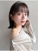 ナチュラルカールうる艶髪薄めバング夏結べるボブ#639g0622
