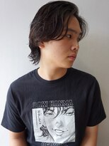メンズサロンオー 宮崎(Men's salon O.) フェザーパーマ ウルフ 眉カット センターパート 20代