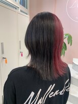 アズールサン 草加西口店(azule-sun)&nbsp;ツートーンカラー,ピンク,ブラック,ウルフカット【草加】