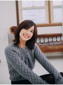 ミディアムレイヤー×フリンジバング【小岩】